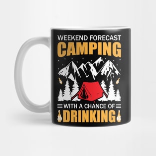 Camping Drinkking T - Shirt Design Mug